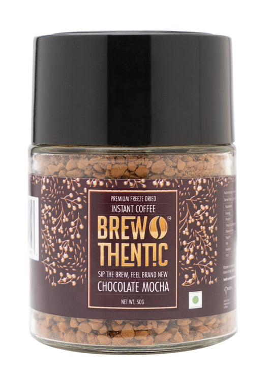 Brewthentic Premium Chocolate Freeze-Dried 50g | 100% Pure Coffee |  Instant Coffee Granules